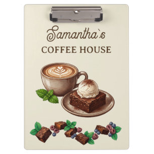 Custom Vintage Bakery Merch Brownie Art Clipboard