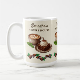 Custom Vintage Bakery Merch Brownie Art Coffee Mug