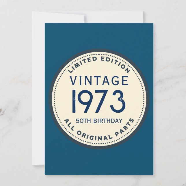 CUSTOM VINTAGE BIRTHDAY  INVITATION (Front)