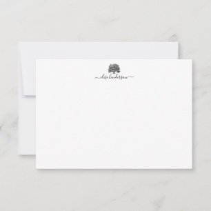 Custom Vintage Botanic Tree Note Card