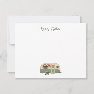 Custom Vintage Camper Note Card