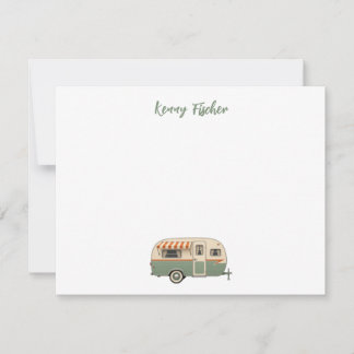 Custom Vintage Camper Note Card