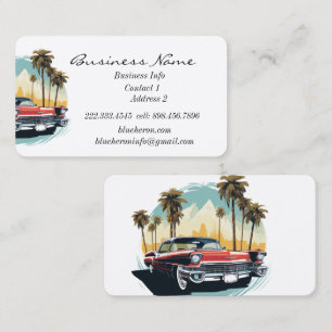 Custom Vintage Car Automobile Business Card