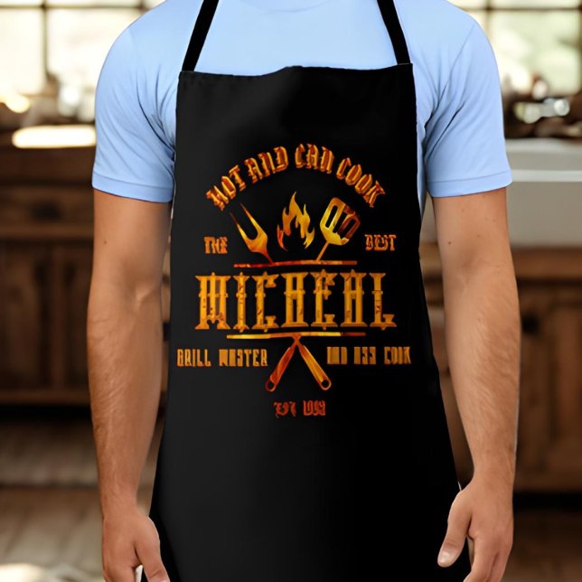 Custom Vintage Chef Foodie Cooking Grillmaster   Apron (Creator Uploaded)