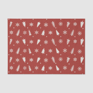 Custom Vintage Christmas Tree Pattern Tissue Paper