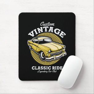Custom Vintage Classic Ride Car Club Mouse Pad