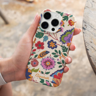 Custom Vintage Colourful Flower Garden Romantic iPhone 16 Pro Case