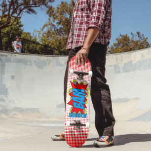 Custom Vintage Comic Book Pop Art Style BAM! Skateboard
