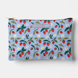 Custom Vintage Cottagecore Strawberry Pattern Accessory Pouch