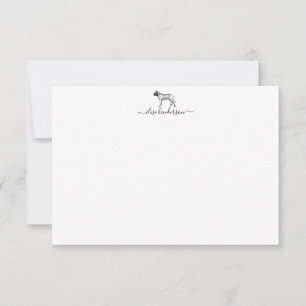 Custom Vintage Dog Mastiff Note Card