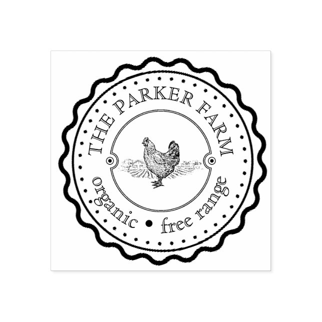 Custom Vintage Egg Stamp (Imprint)