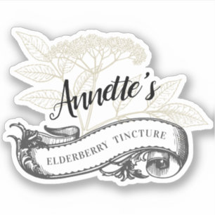 Custom Vintage Elderberry or Elderflower Tincture