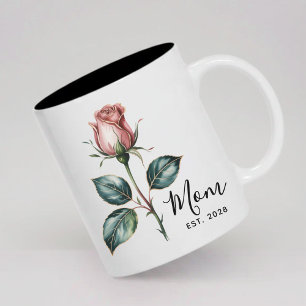 Custom Vintage Floral Mug Mothers Day Gift for Mom