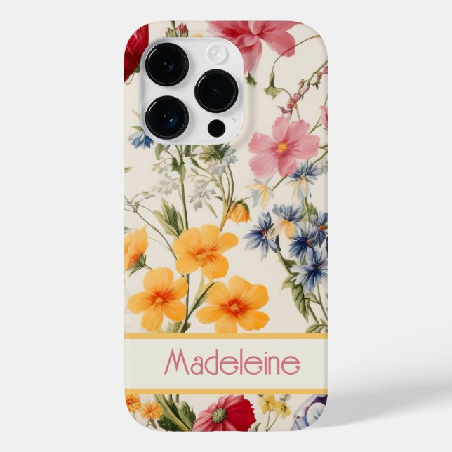 Custom vintage flower Phone case (Back)