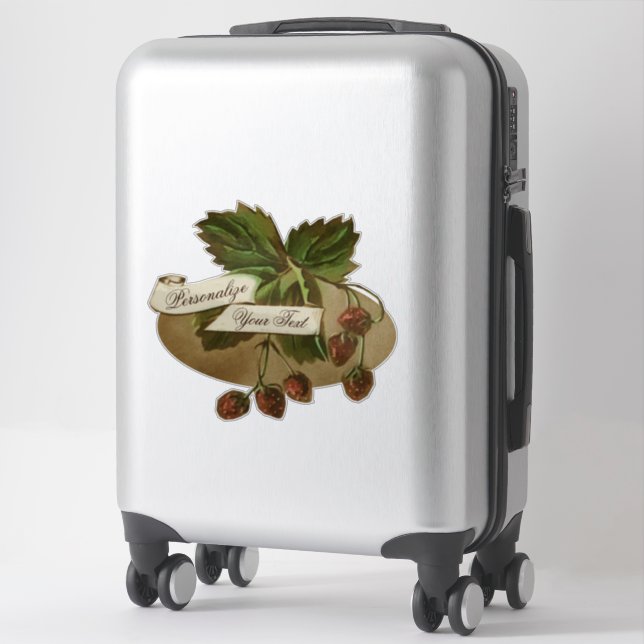 Custom Vintage Fruit Grocery Store Cute Strawberry (Suitcase)