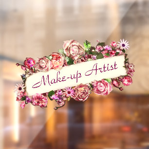 Custom Vintage Girly Floral Makeup Artist Studio