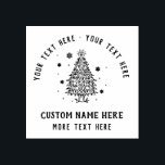 Custom Vintage Hand-drawn Snow Christmas Tree Rubber Stamp<br><div class="desc">Custom Vintage Hand-drawn Snow Christmas Tree Rubber Stamp.</div>