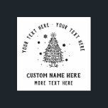 Custom Vintage Hand-drawn Snow Christmas Tree Rubber Stamp<br><div class="desc">Custom Vintage Hand-drawn Snow Christmas Tree Rubber Stamp.</div>
