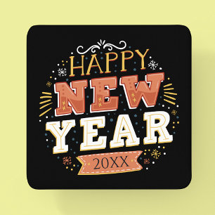 Custom Vintage Happy New Year Eve Design Unique Coaster