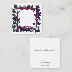 Custom Vintage Holly Frame Earring Display Cards