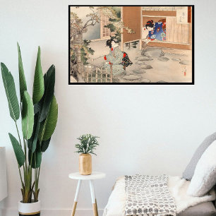 Custom Vintage Japanese Tea Ceremony Art 4 Poster