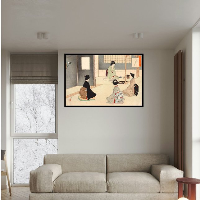 Custom Vintage Japanese Tea Ceremony Art 5  Poster (Japanese tea ceremony art)