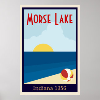Custom Vintage Lake or Beach Poster