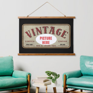 CUSTOM VINTAGE LIMITED EDITION PERSONALIZE PHOTO HANGING TAPESTRY