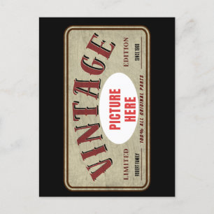CUSTOM VINTAGE LIMITED EDITION PERSONALIZE PHOTO HOLIDAY POSTCARD