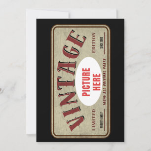 CUSTOM VINTAGE LIMITED EDITION PERSONALIZE PHOTO INVITATION