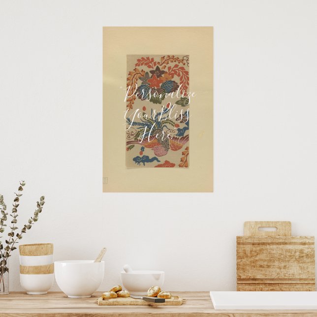  ※CUSTOM Vintage Okinawan Bingata Pattern Print  (Kitchen)