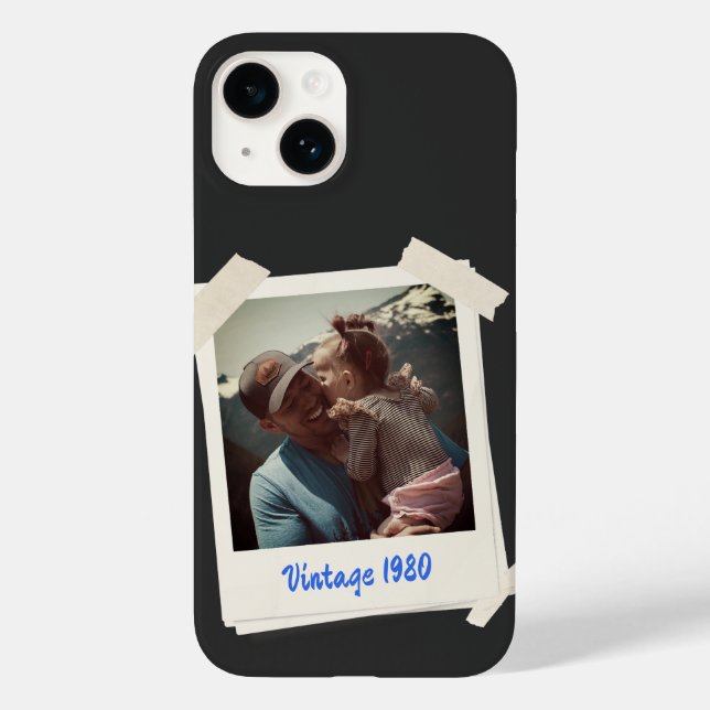 Custom Vintage Photo and Year Gift Case-Mate iPhone Case (Back)
