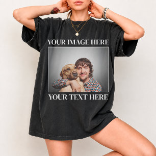 Custom Vintage Photo And Year Nostalgic Birthday T-Shirt