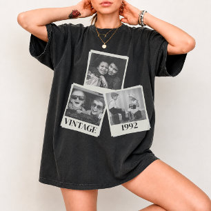 Custom Vintage Photo and Year Shirt, Personalised T-Shirt