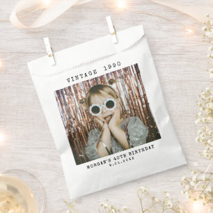 Custom Vintage Photo Birthday Favour Bag