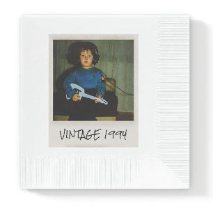 Custom Vintage Photo Napkins Personalised Polaro