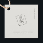 Custom Vintage Regency Pressed Rose  Favour Tags<br><div class="desc">Part of The Correspondence Archive collection, this Regency-inspired stationary features a minimalist illustration of stacked letters, envelopes, a wax seal, and private study key motifs rendered in fine crow-quill line art. Designed for those who prefer the quiet formality of handwritten letters, this piece draws from 19th-century epistolary aesthetics rather than...</div>