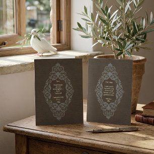 Custom Vintage Silver Filigree Sincere Apology Card