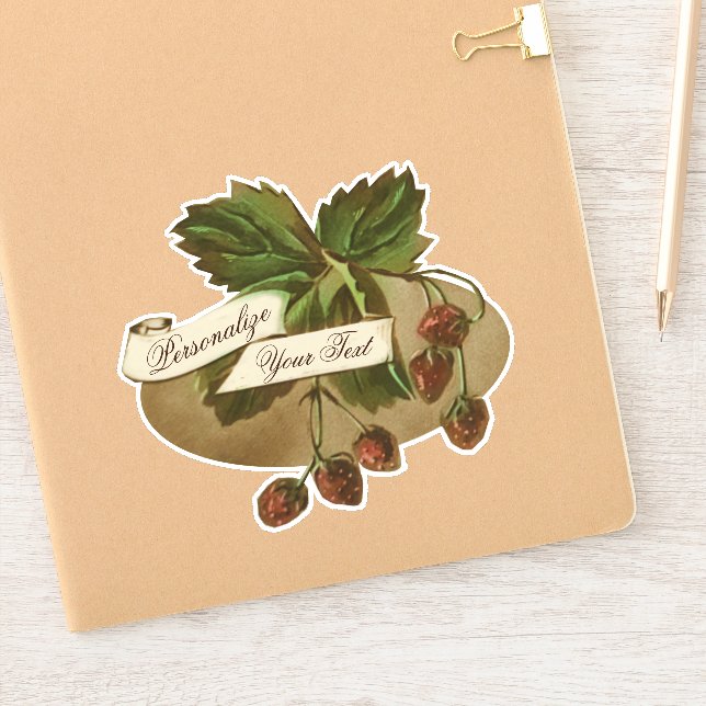 Custom Vintage Strawberry Cute Fruit Grocery Store (Notebook)
