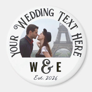 Custom Vintage Text Fridge Magnet Wedding Favours