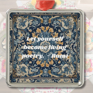 Custom Vintage Tile Nowruz Iranian New Year Gift Metal Ornament