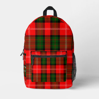 Custom Vintage Vibrant Tartan Plaid Aesthetic Printed Backpack