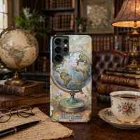 Custom Vintage World Travel Art