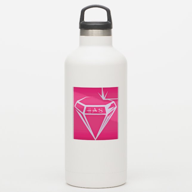 Custom Vinyl Cut Logo Sticker by HAS Jewels (Waterbottle)