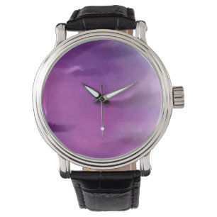 Custom Violet Clock Watch