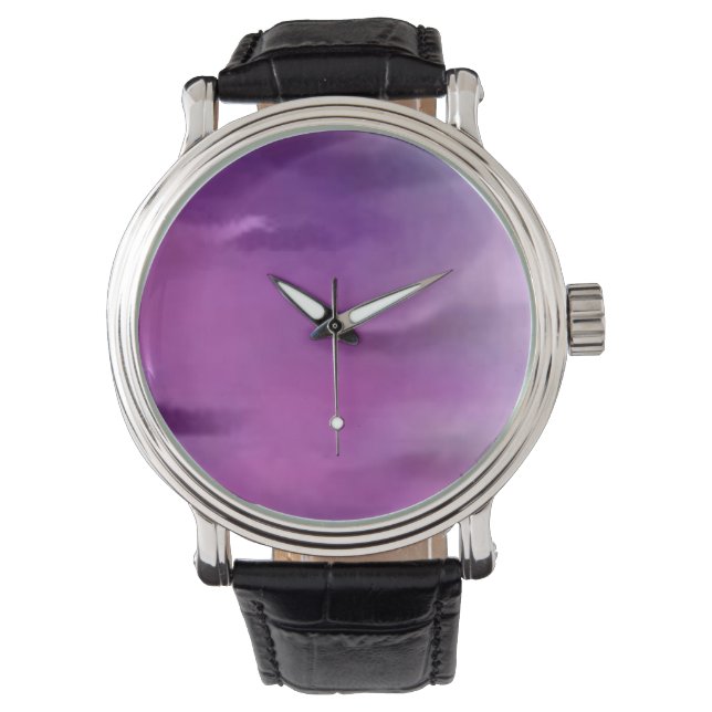 Custom Violet Clock Watch (Front)