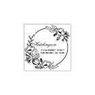 Custom Violet Hand-drawn Wreath Return Address