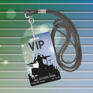Custom VIP All Access Concert Badge ID Badge