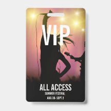 Custom VIP All-Access Concert Event Pass Female