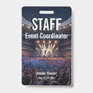 Custom VIP All Access Festival Pass Concert Badge ID Badge